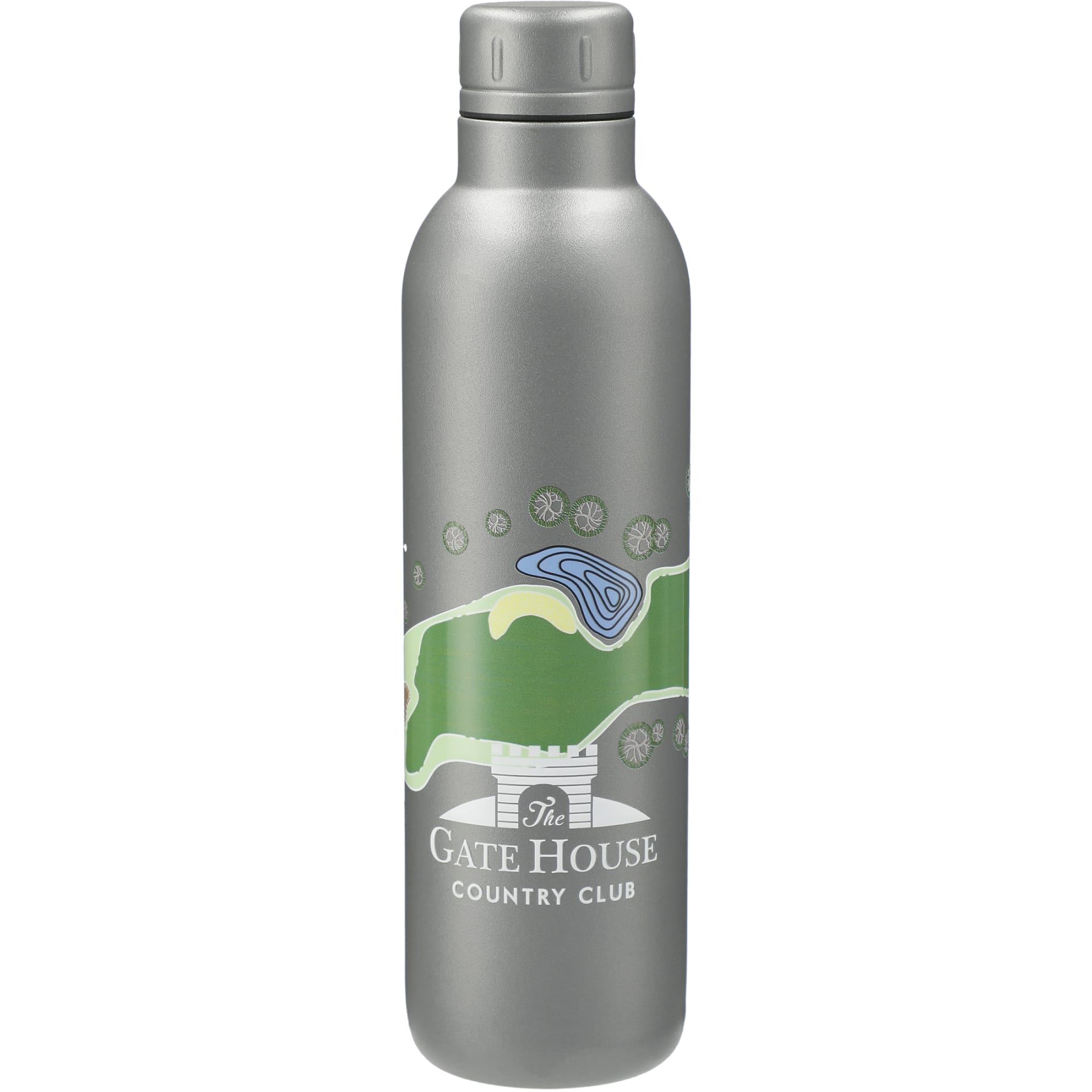 Front View of Gray Thor Copper Vacuum Insulated Bottle 17oz