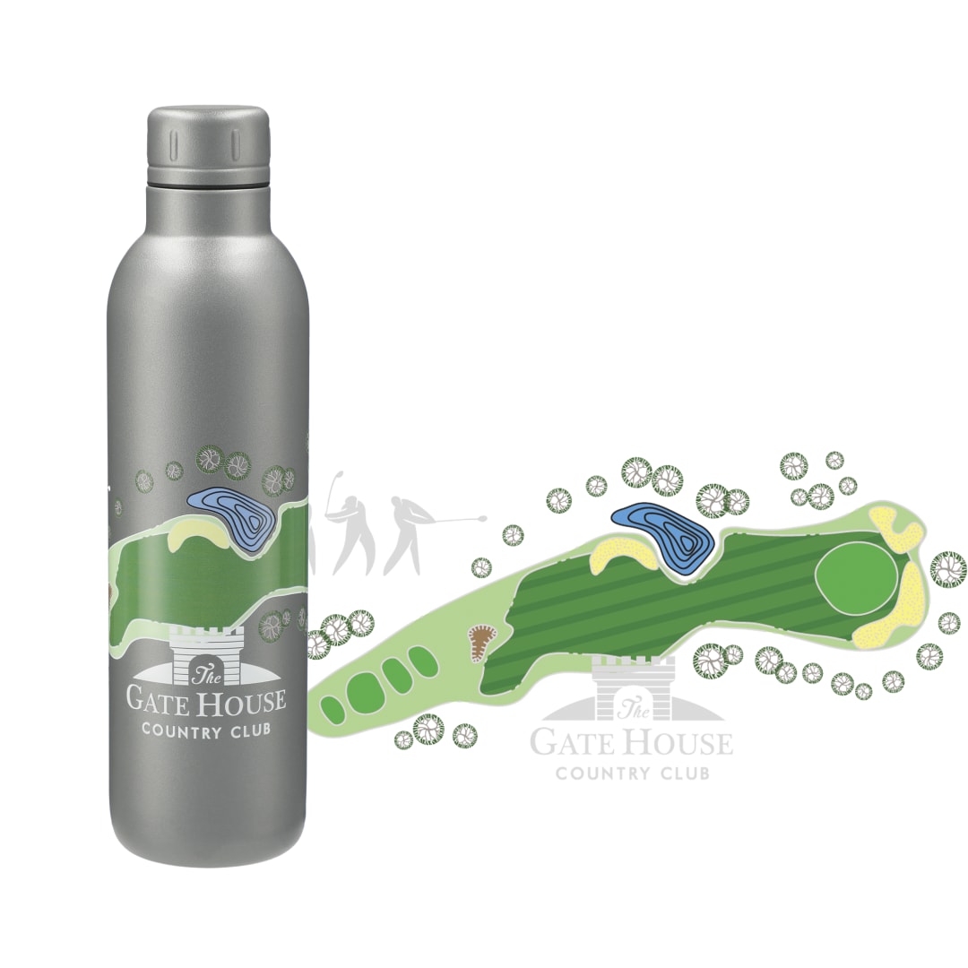 Front View of Gray Thor Copper Vacuum Insulated Bottle 17oz