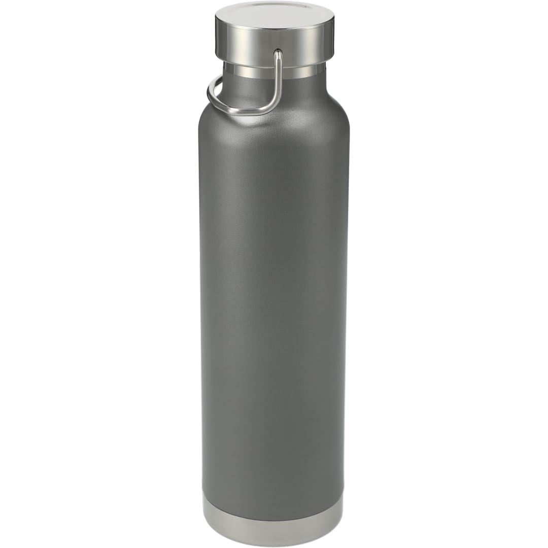 Front View of Gray Thor Copper Vacuum Insulated Bottle 22oz plain