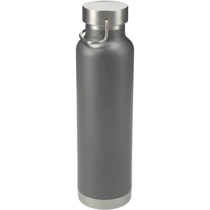 Front View of Gray Thor Copper Vacuum Insulated Bottle 22oz plain