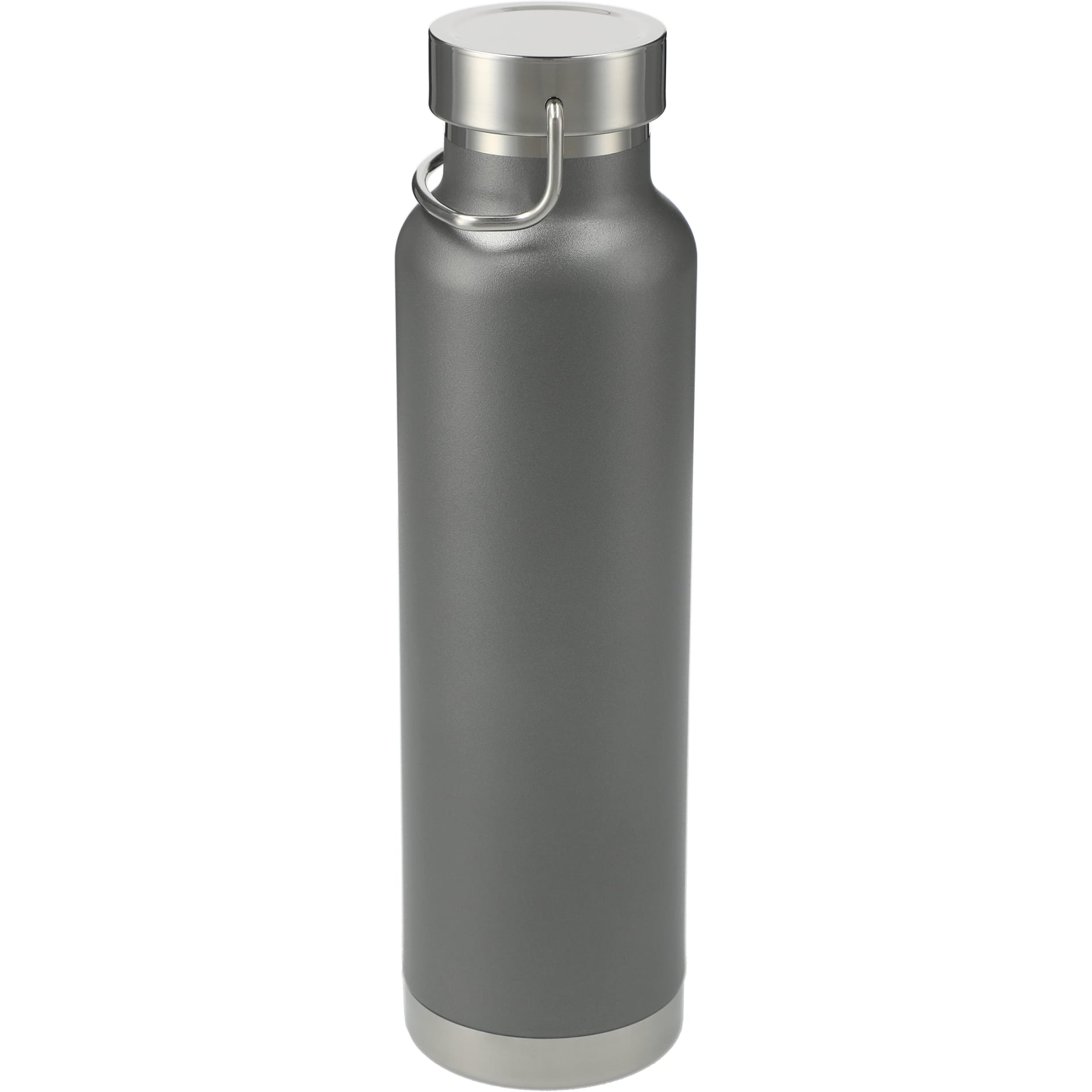 Front View of Gray Thor Copper Vacuum Insulated Bottle 22oz plain
