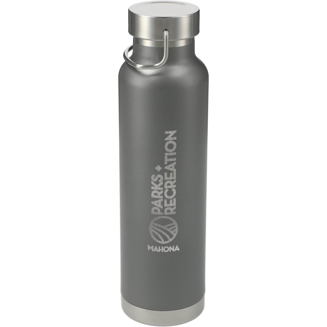 Front View of Gray Thor Copper Vacuum Insulated Bottle 22oz