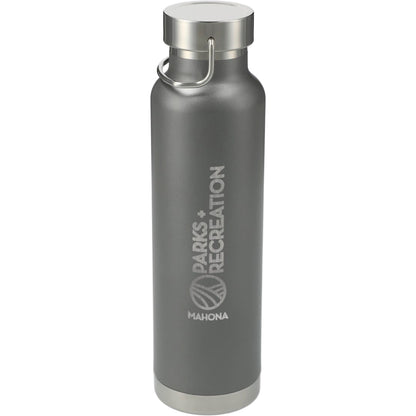 Front View of Gray Thor Copper Vacuum Insulated Bottle 22oz