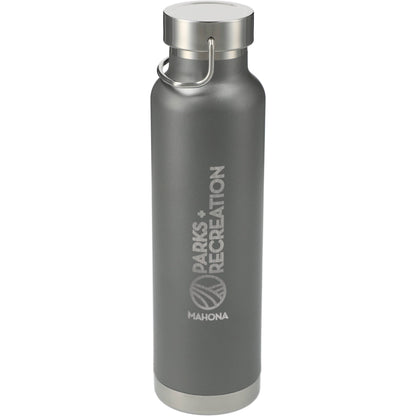 Front View of Gray Thor Copper Vacuum Insulated Bottle 22oz