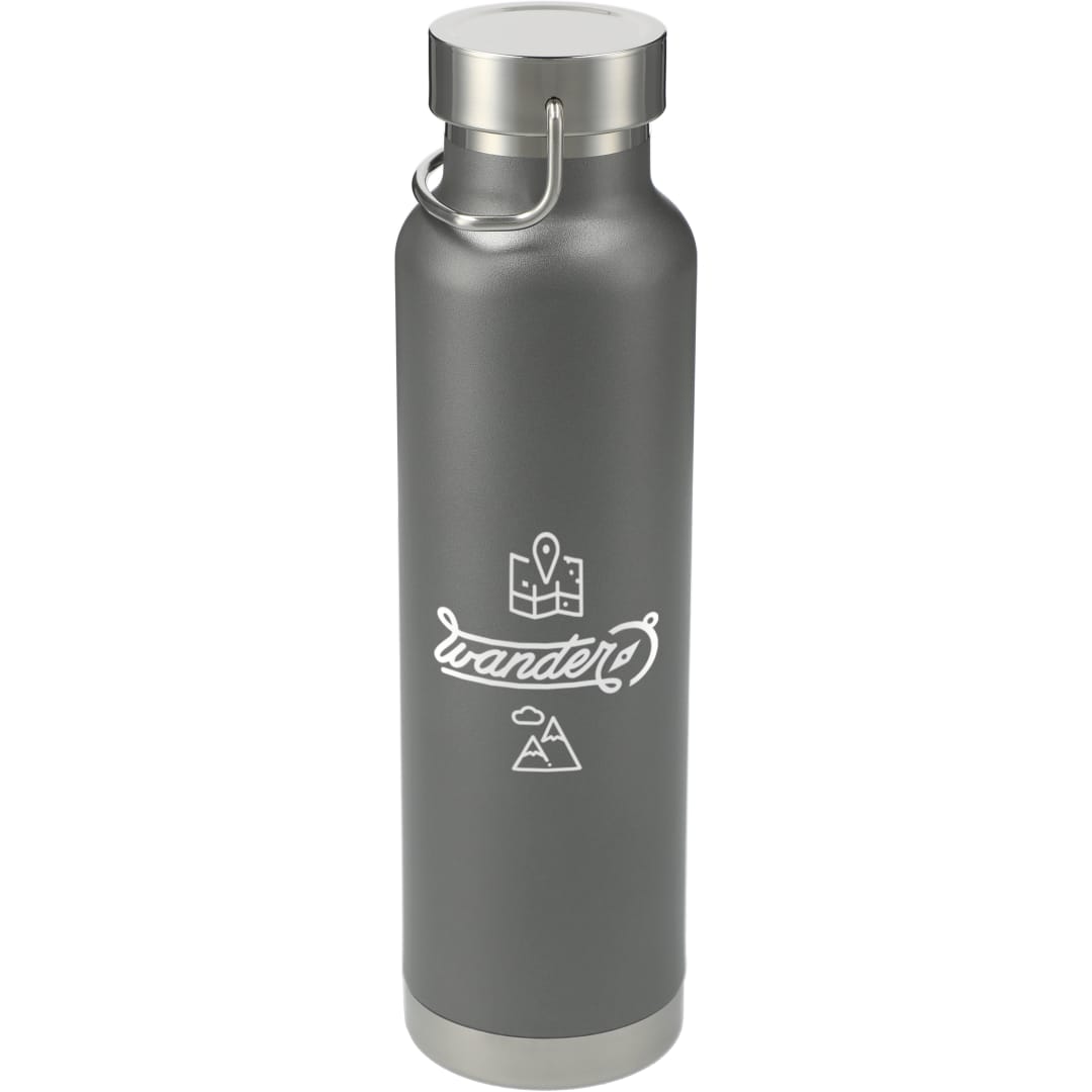 Front View of Gray Thor Copper Vacuum Insulated Bottle 22oz