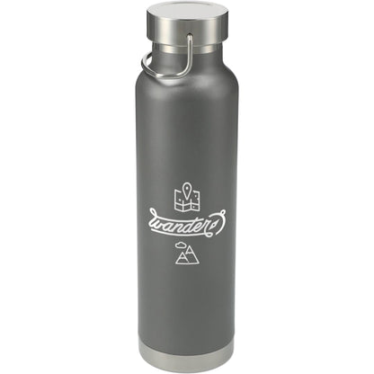 Front View of Gray Thor Copper Vacuum Insulated Bottle 22oz