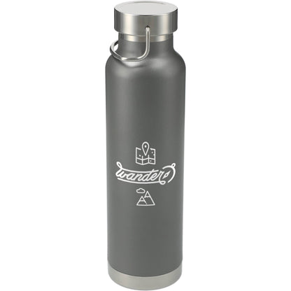 Front View of Gray Thor Copper Vacuum Insulated Bottle 22oz