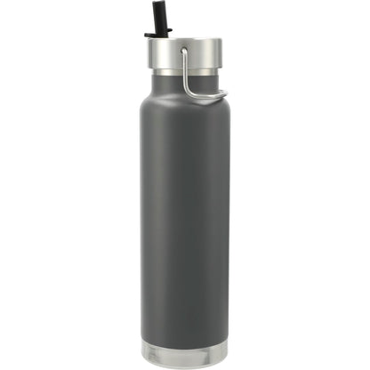 Front View of Gray Thor Copper Vacuum Insulated Bottle 25oz Straw Lid plain