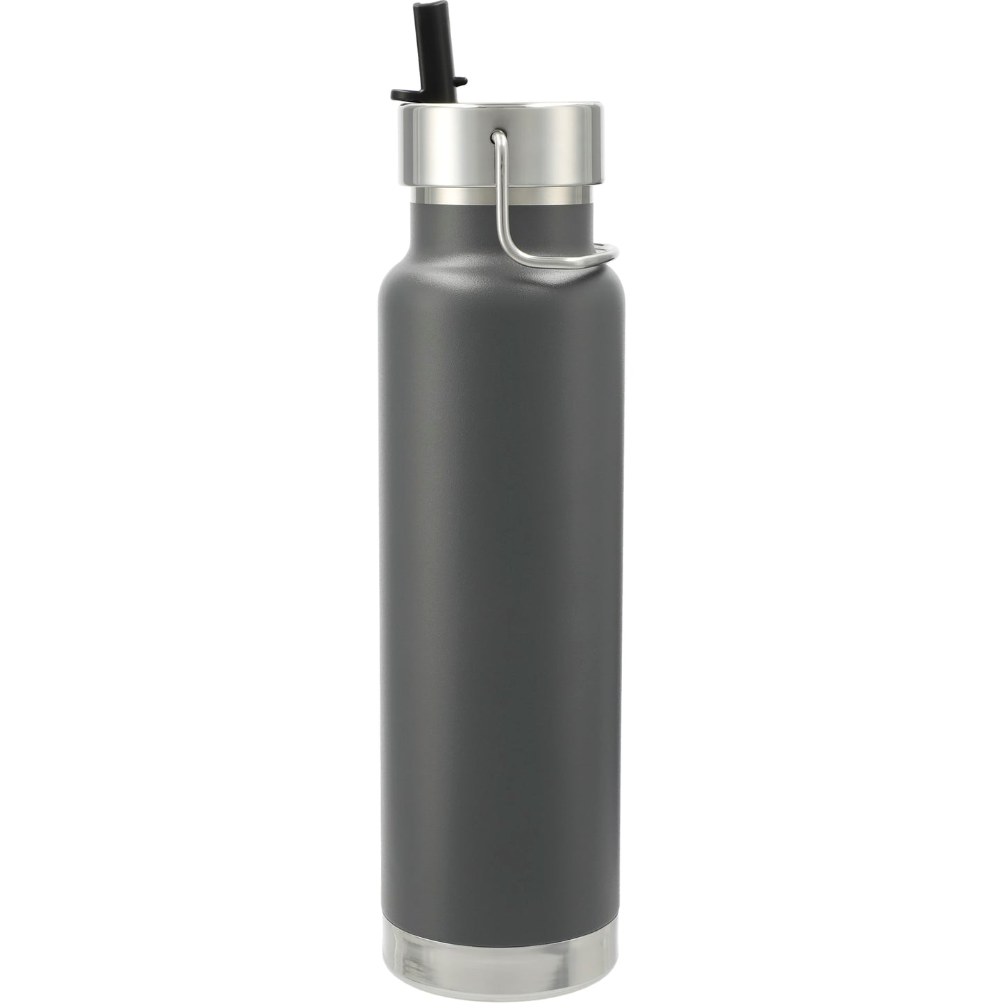 Front View of Gray Thor Copper Vacuum Insulated Bottle 25oz Straw Lid plain