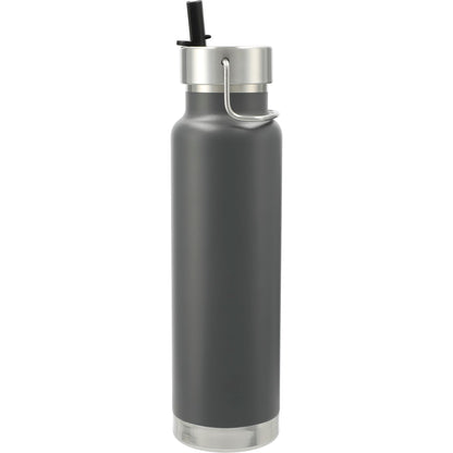 Front View of Gray Thor Copper Vacuum Insulated Bottle 25oz Straw Lid plain