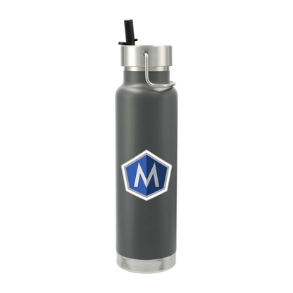 Front View of Gray Thor Copper Vacuum Insulated Bottle 25oz Straw Lid