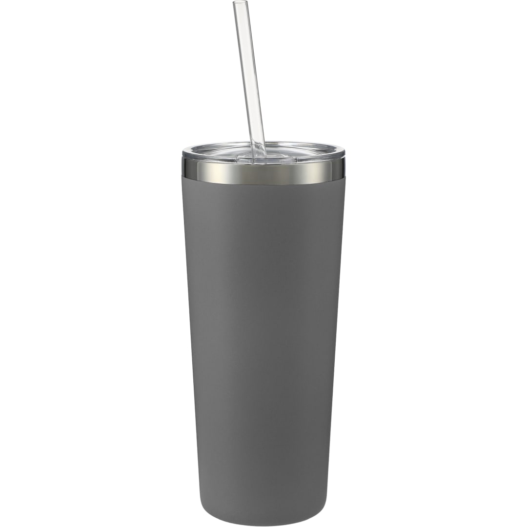 Front View of Gray Thor Copper Vacuum Insulated Tumbler 22oz plain