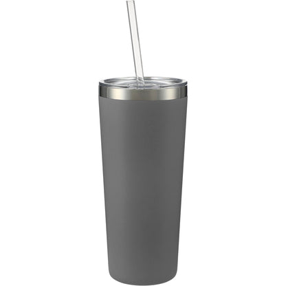 Front View of Gray Thor Copper Vacuum Insulated Tumbler 22oz plain