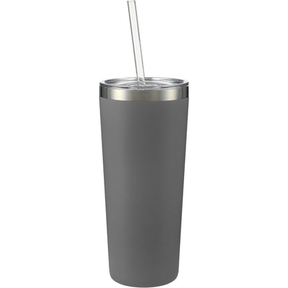 Front View of Gray Thor Copper Vacuum Insulated Tumbler 22oz plain