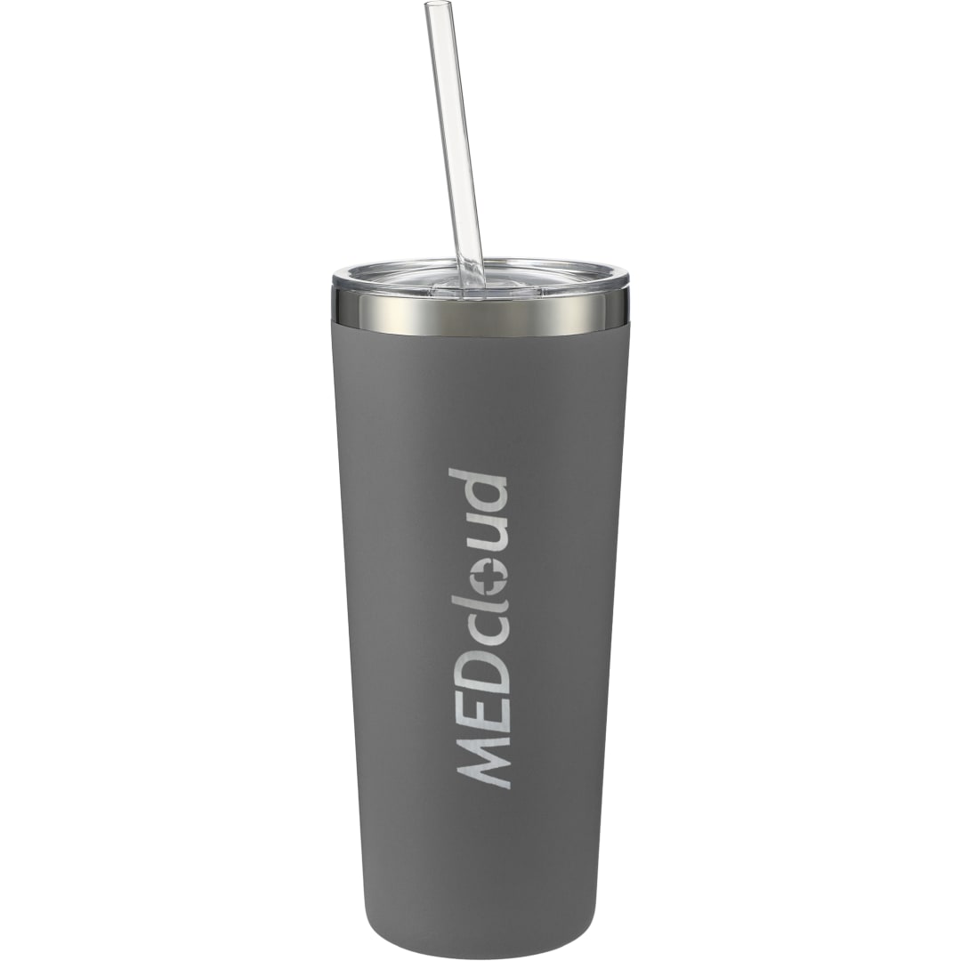 Front View of Gray Thor Copper Vacuum Insulated Tumbler 22oz
