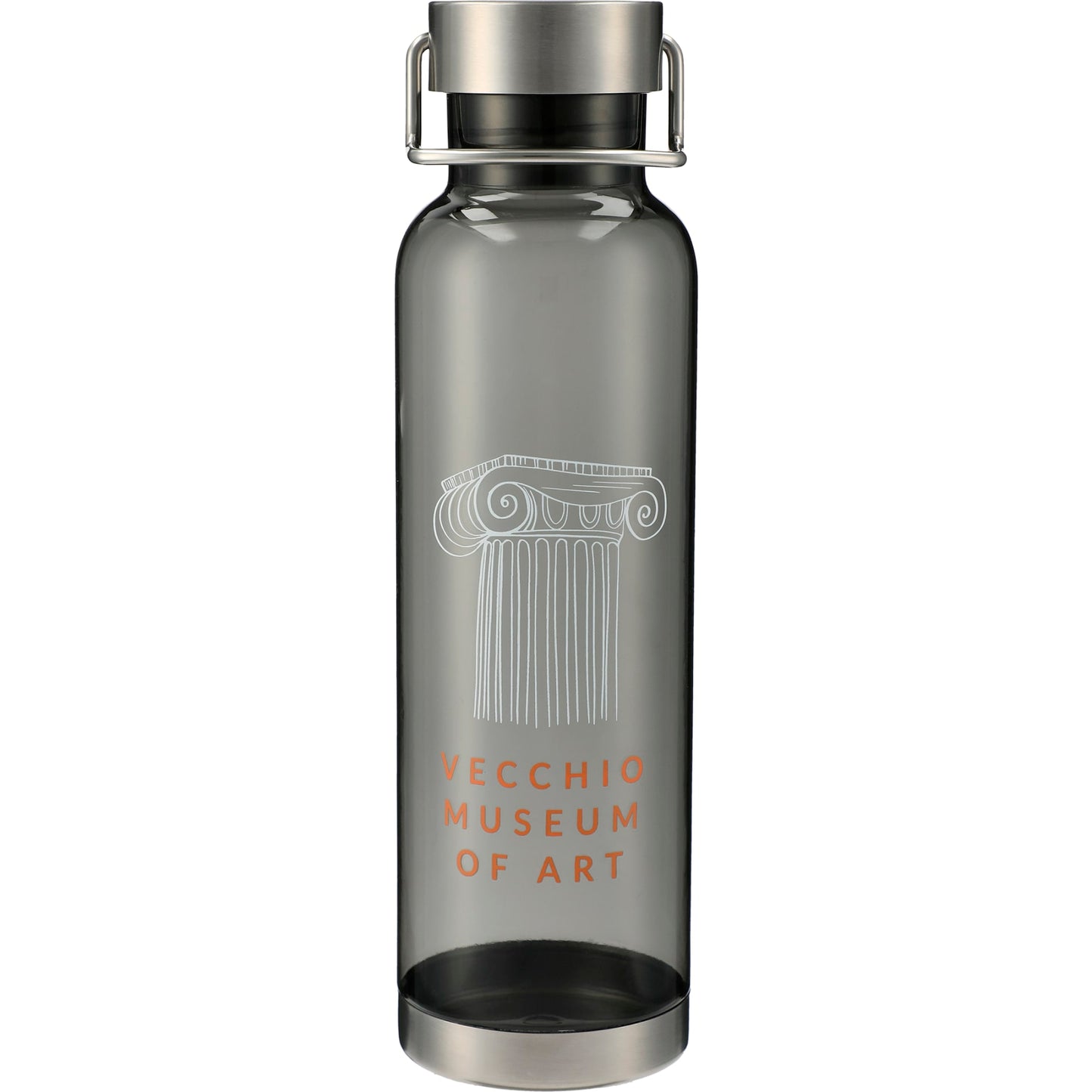 Front View of Gray Thor Tritan Sport Bottle 27oz