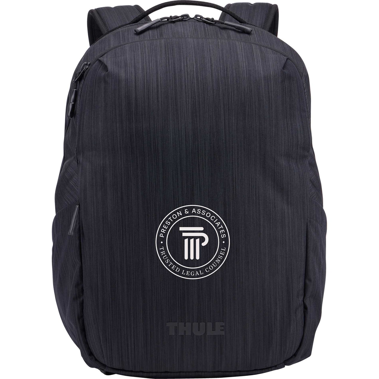 Front View of Gray Thule Recycled Stravan 2.0 Backpack