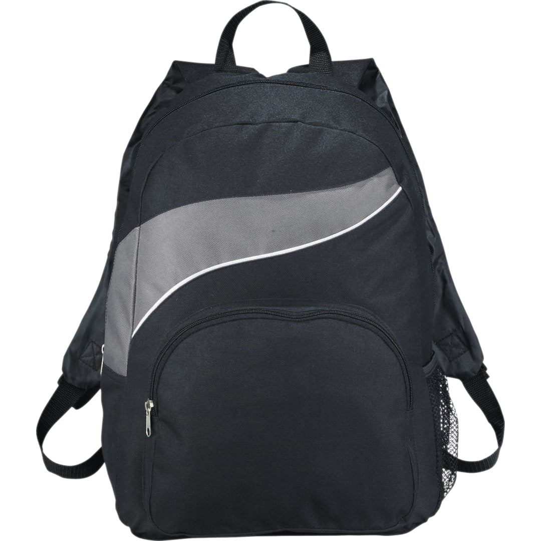Front View of Gray Tornado Deluxe Backpack plain