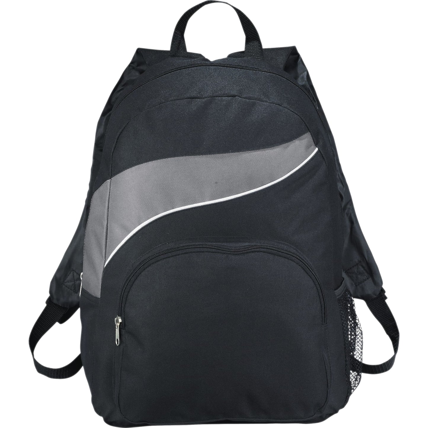 Front View of Gray Tornado Deluxe Backpack plain