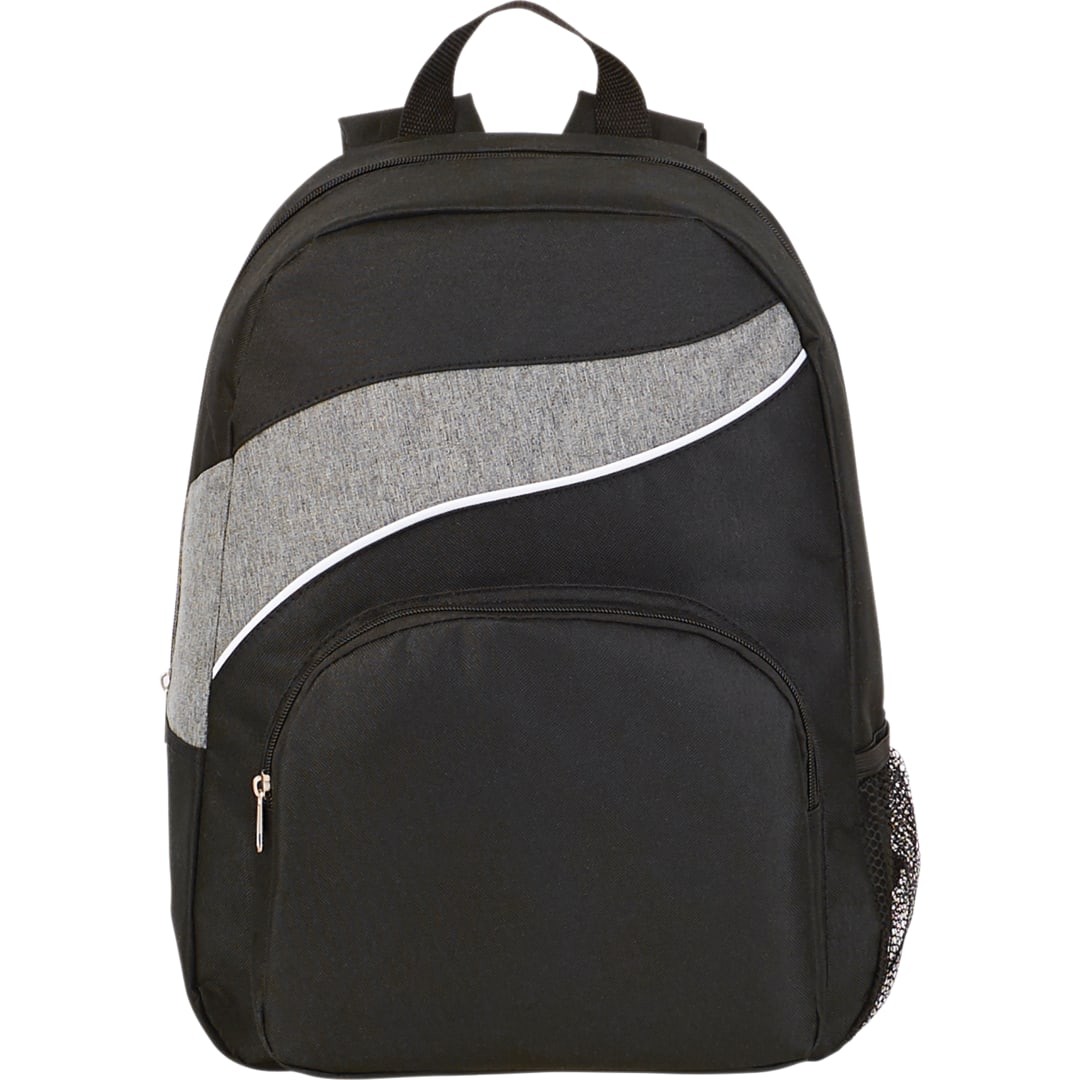 Front View of Gray Tornado Deluxe Backpack plain