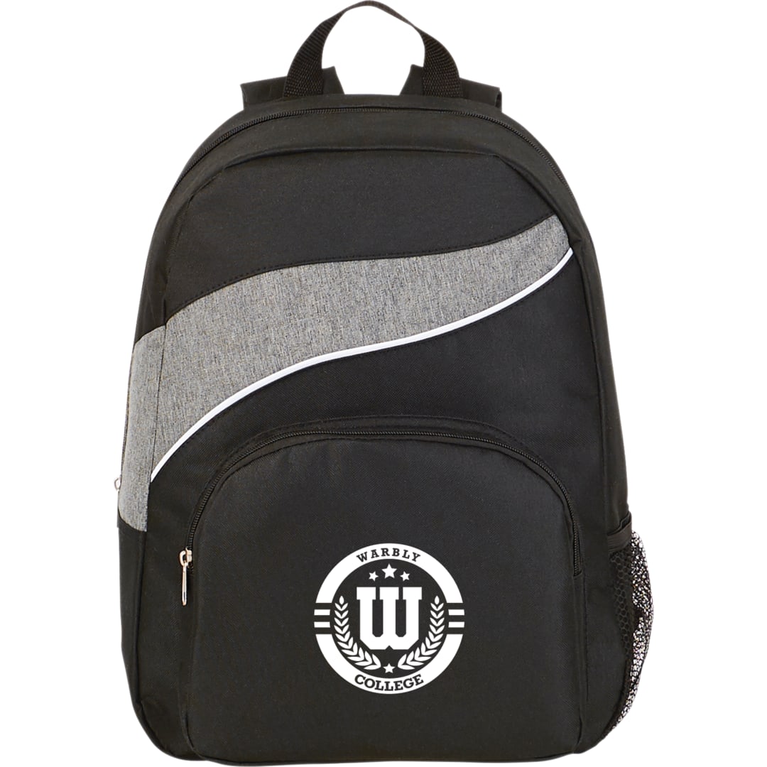 Front View of Gray Tornado Deluxe Backpack
