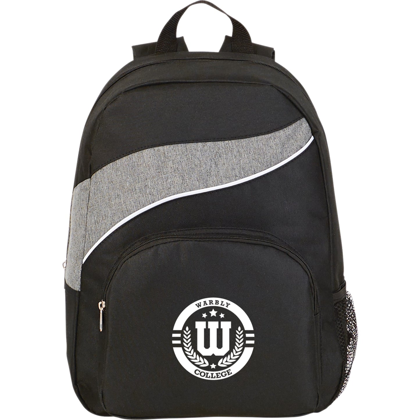 Front View of Gray Tornado Deluxe Backpack