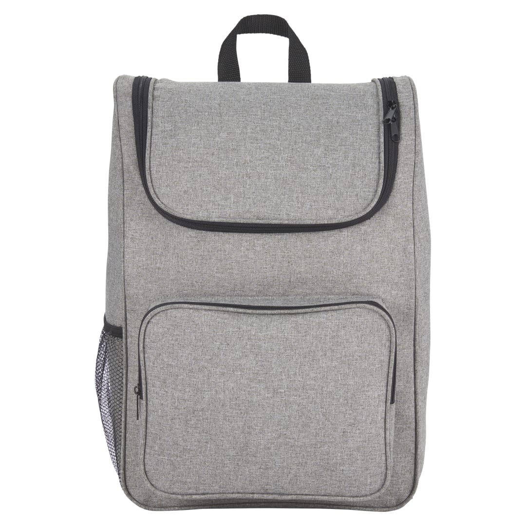 Front View of Gray Trek 15" Computer Backpack plain