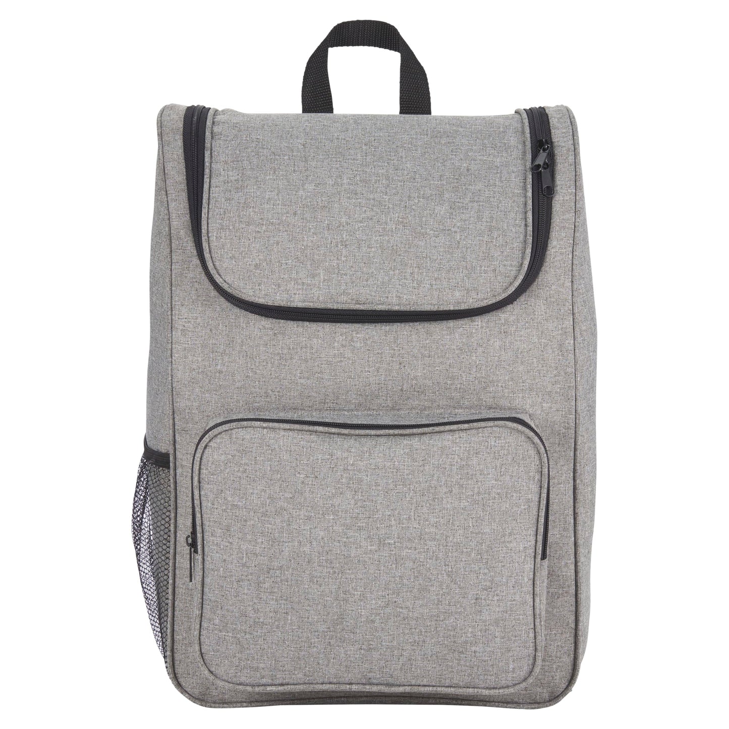 Front View of Gray Trek 15" Computer Backpack plain