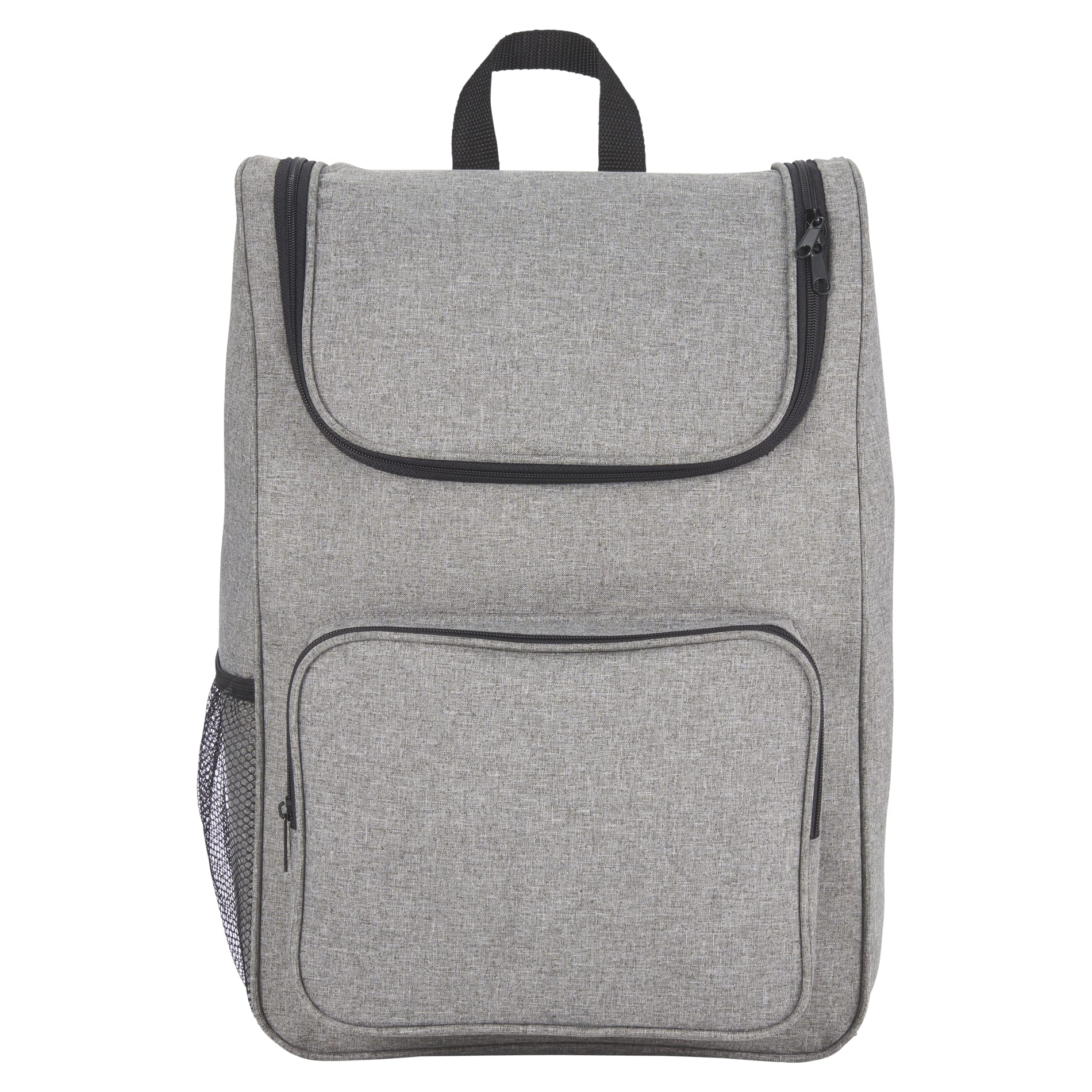 Front View of Gray Trek 15" Computer Backpack plain
