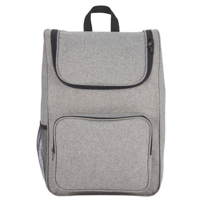 Front View of Gray Trek 15" Computer Backpack plain