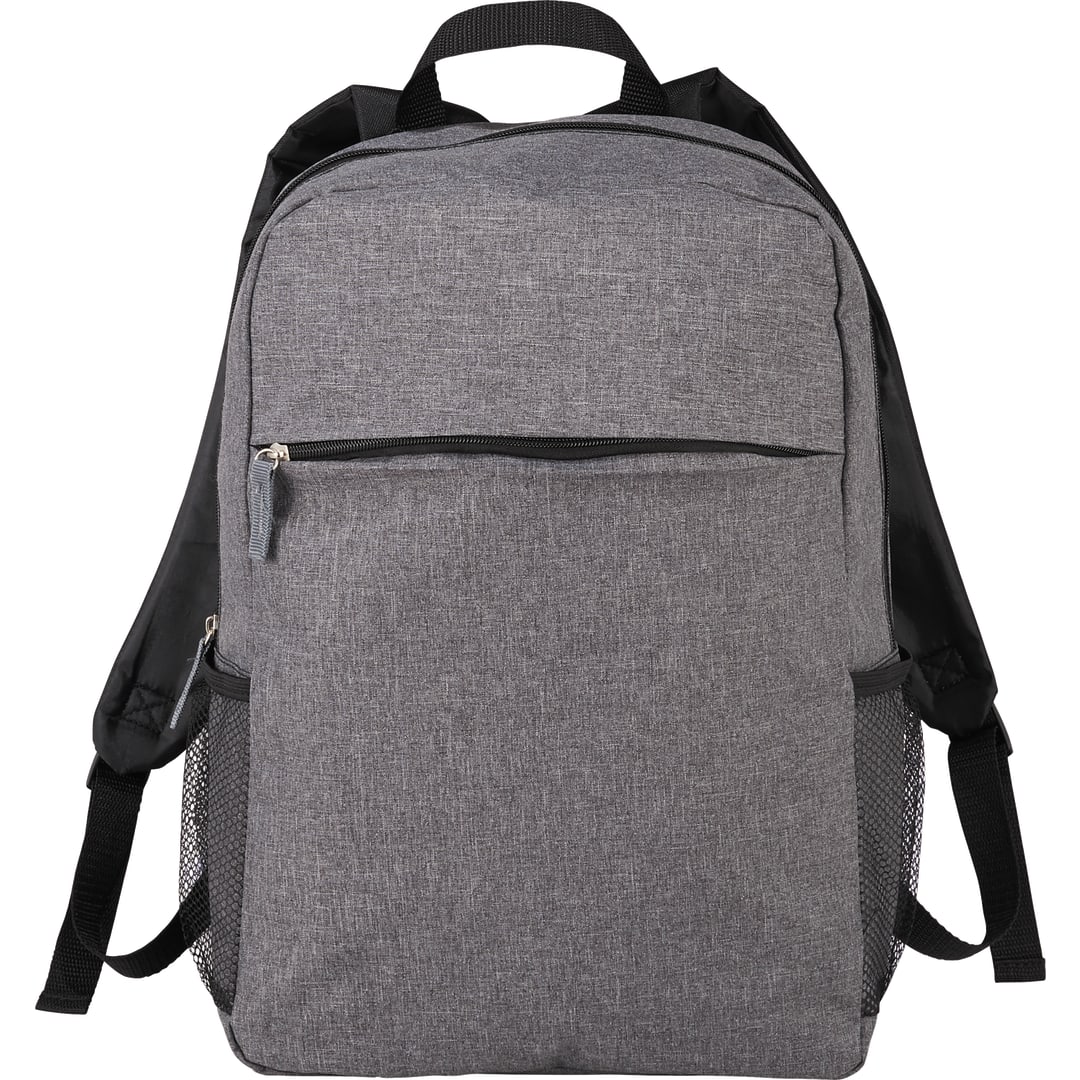 Front View of Gray Urban 15" Computer Backpack plain