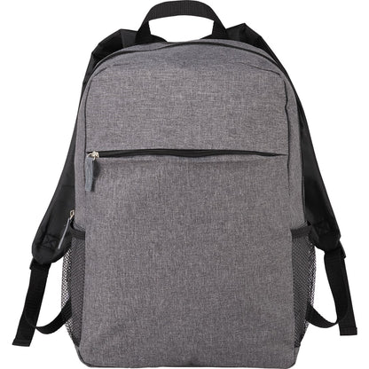 Front View of Gray Urban 15" Computer Backpack plain