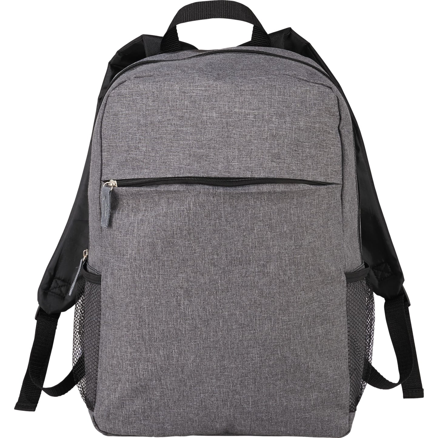 Front View of Gray Urban 15" Computer Backpack plain