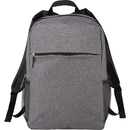 Front View of Gray Urban 15" Computer Backpack plain