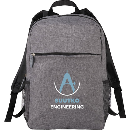 Front View of Gray Urban 15" Computer Backpack