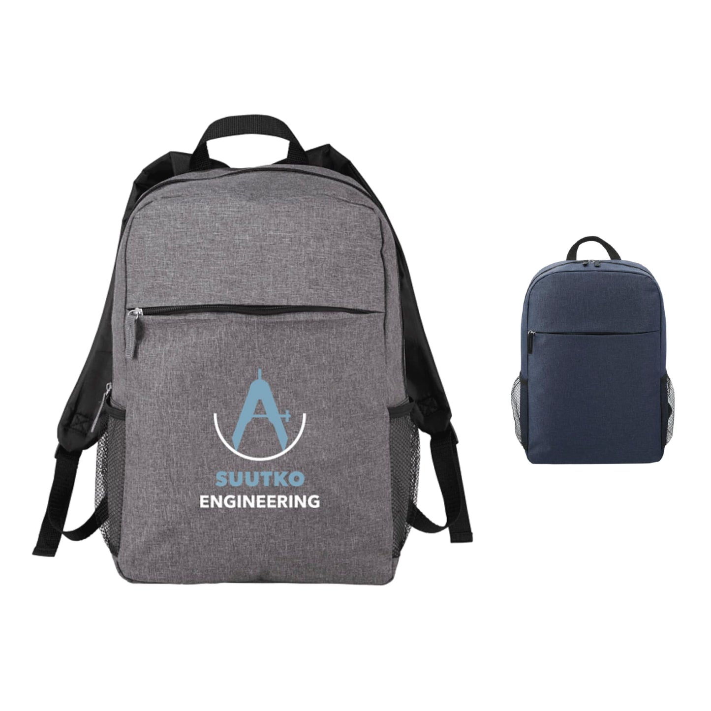 Front View of Gray Urban 15" Computer Backpack