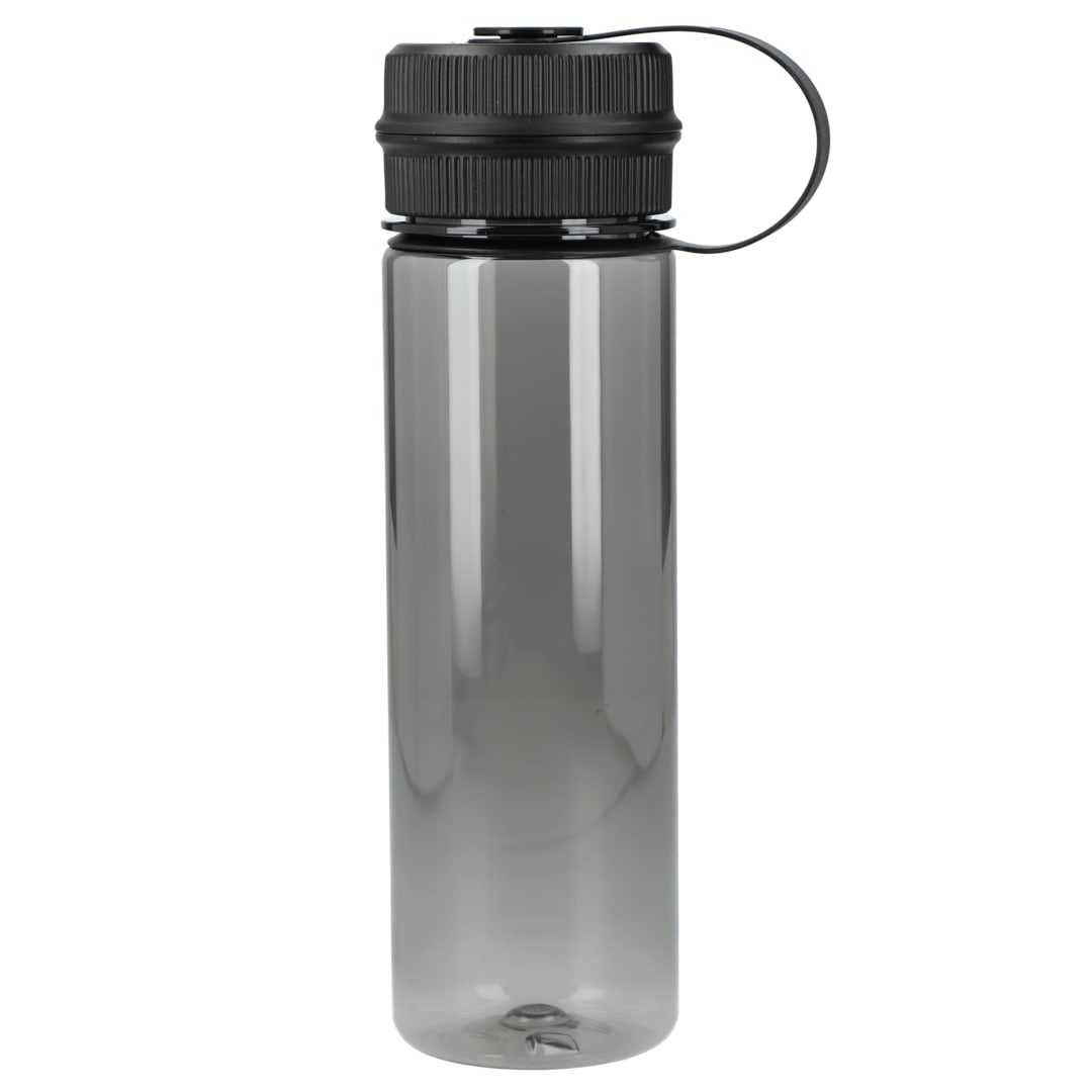 Front View of Gray Venture Recycled R-PET Sports Bottle 21oz plain