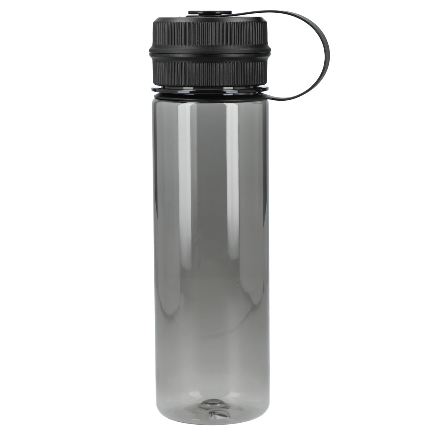 Front View of Gray Venture Recycled R-PET Sports Bottle 21oz plain