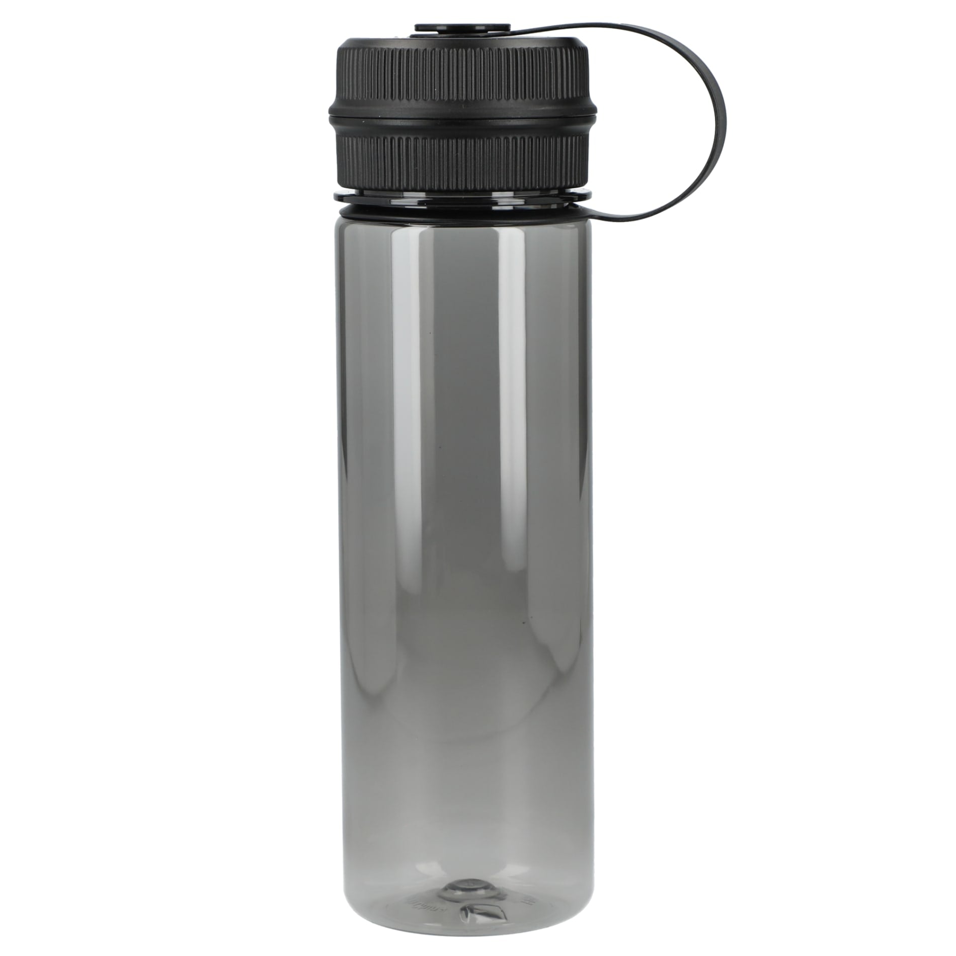 Front View of Gray Venture Recycled R-PET Sports Bottle 21oz plain
