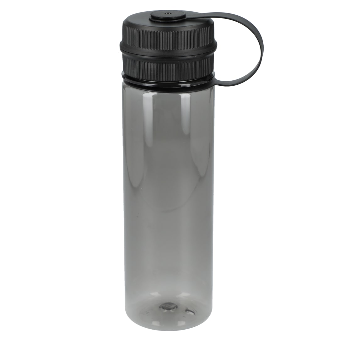 Front View of Gray Venture Recycled R-PET Sports Bottle 21oz plain