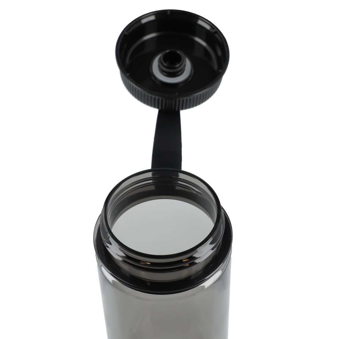 Front View of Gray Venture Recycled R-PET Sports Bottle 21oz plain