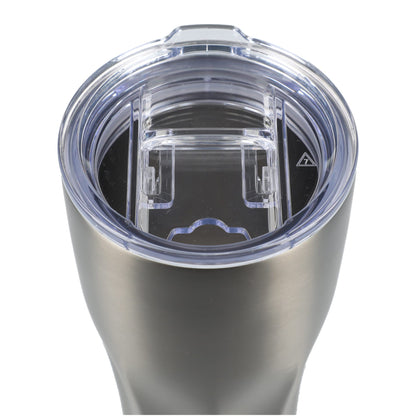 Front View of Gray Victor Recycled Vacuum Insulated Tumbler 20oz plain