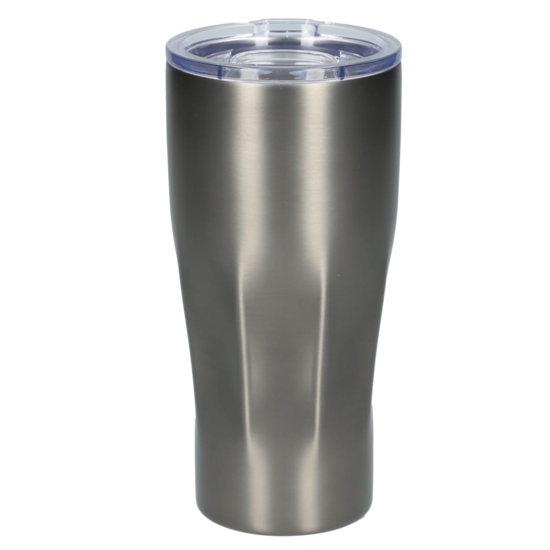 Front View of Gray Victor Recycled Vacuum Insulated Tumbler 20oz plain