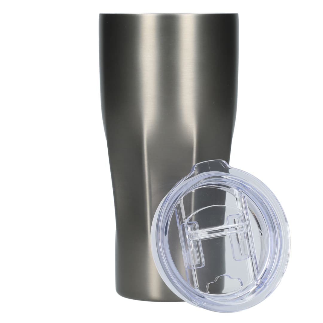 Front View of Gray Victor Recycled Vacuum Insulated Tumbler 20oz plain
