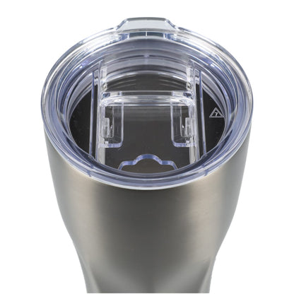 Front View of Gray Victor Recycled Vacuum Insulated Tumbler 20oz plain