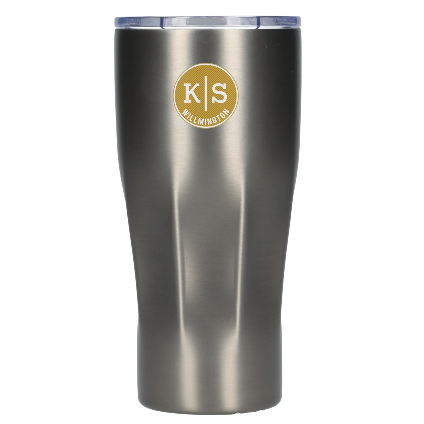 Front View of Gray Victor Recycled Vacuum Insulated Tumbler 20oz
