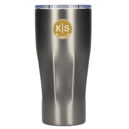 Front View of Gray Victor Recycled Vacuum Insulated Tumbler 20oz
