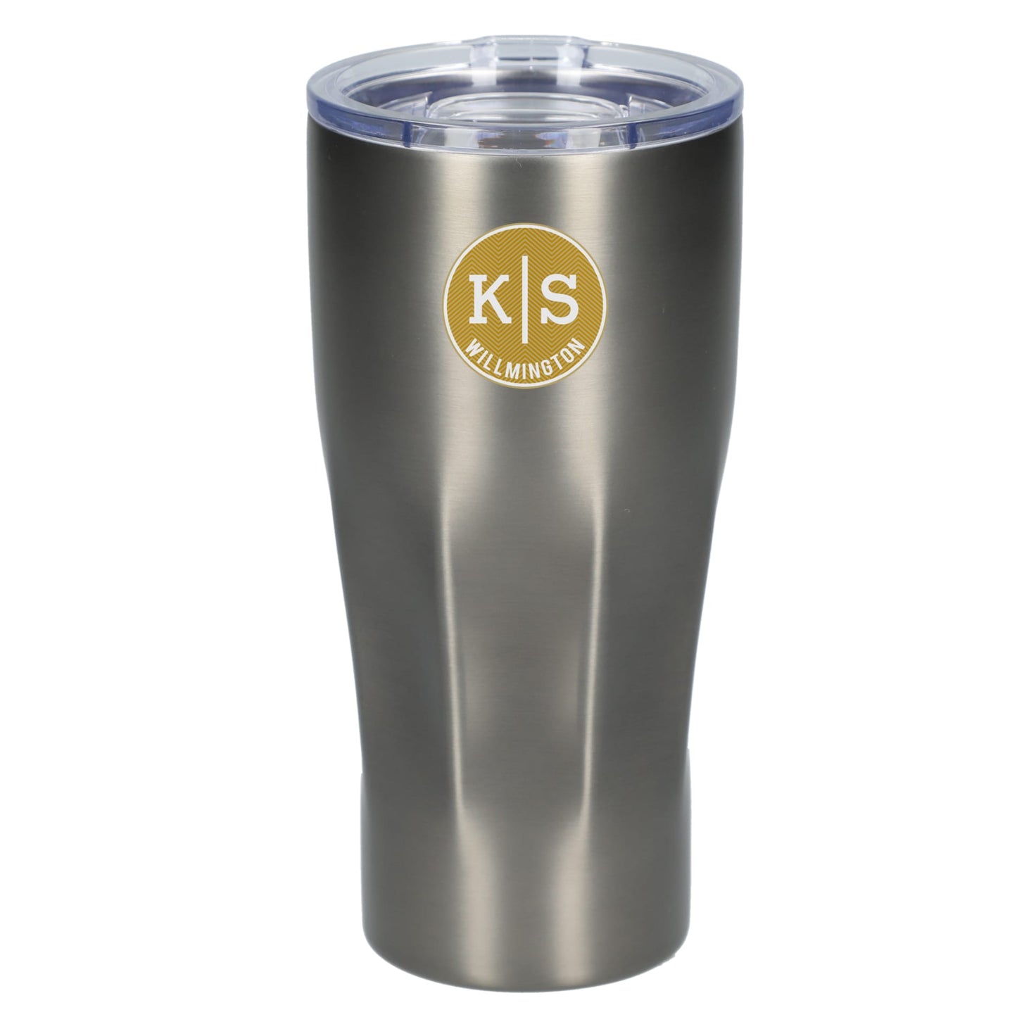 Front View of Gray Victor Recycled Vacuum Insulated Tumbler 20oz