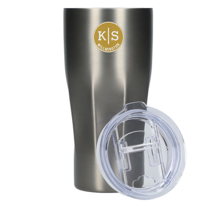 Front View of Gray Victor Recycled Vacuum Insulated Tumbler 20oz