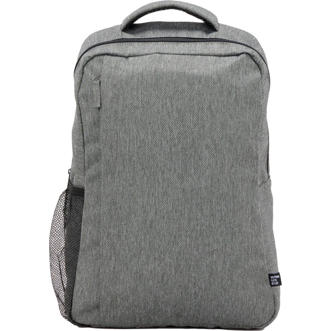Front View of Gray Vila Recycled 15" Commuter Backpack plain